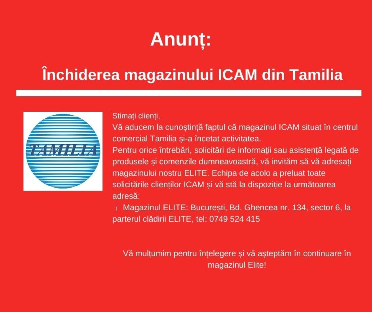 Închiderea magazinului ICAM din Tamilia