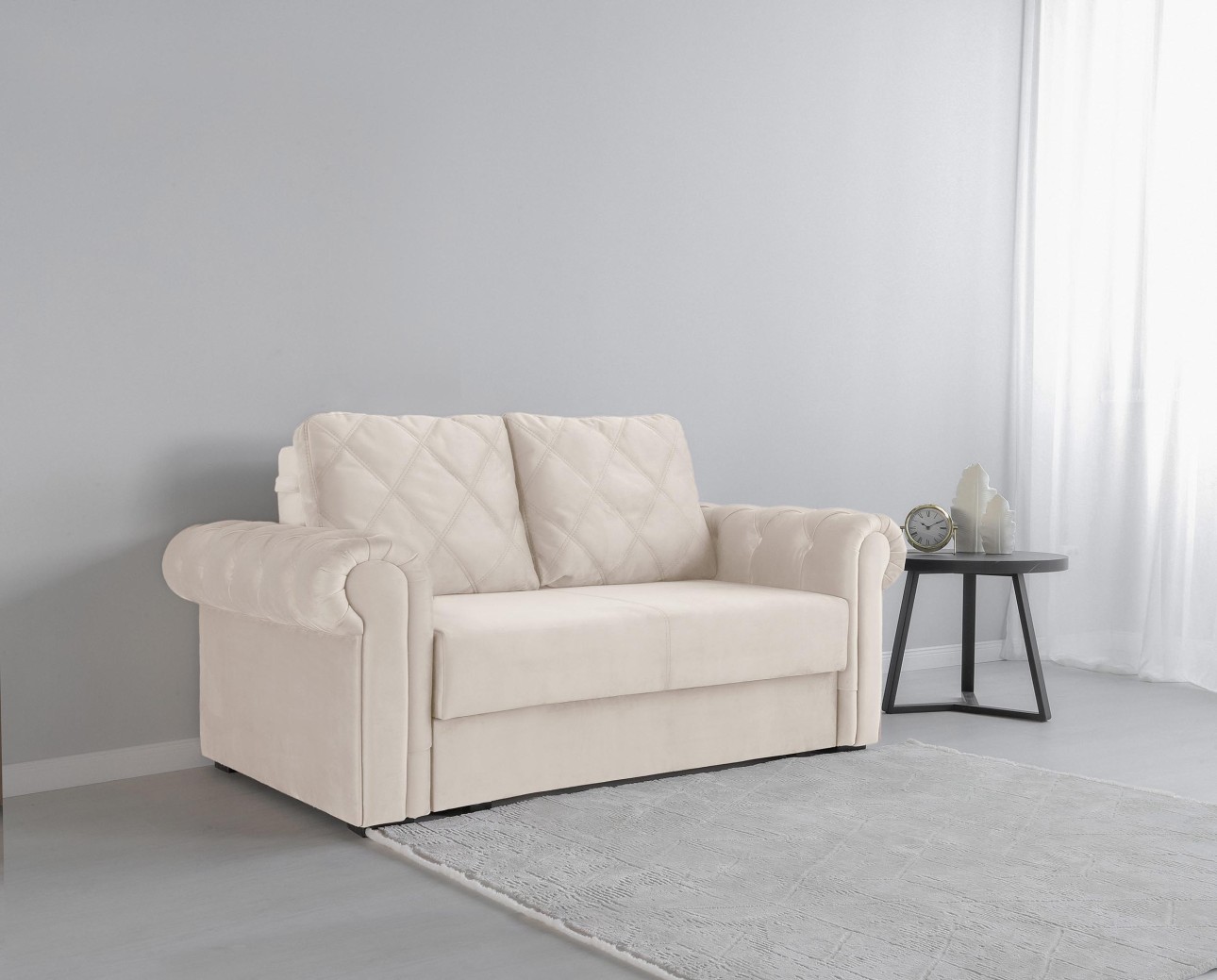 Canapea LUXURY mini, cu ladă de depozitare,1850x1060x850, suprafața dormit 1620x1300.