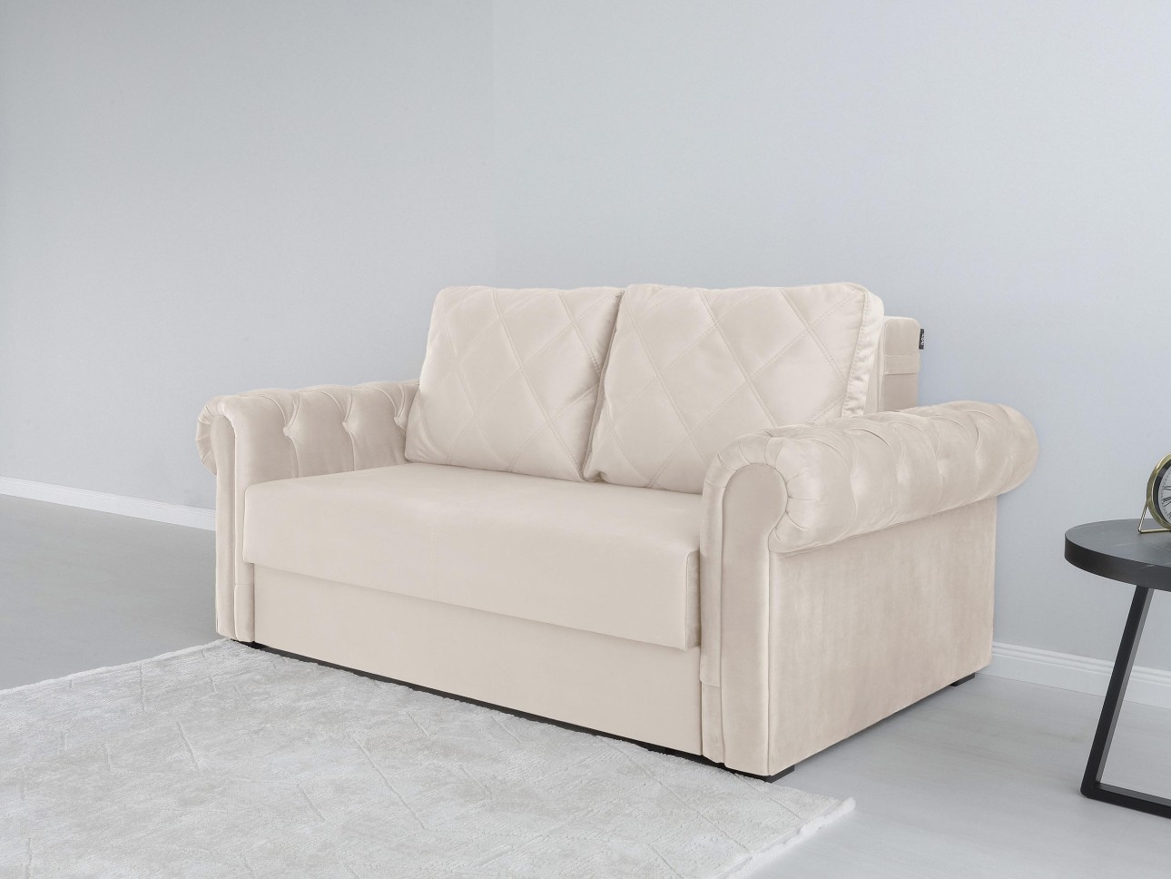 Canapea LUXURY mini, cu ladă de depozitare,1850x1060x850, suprafața dormit 1620x1300.