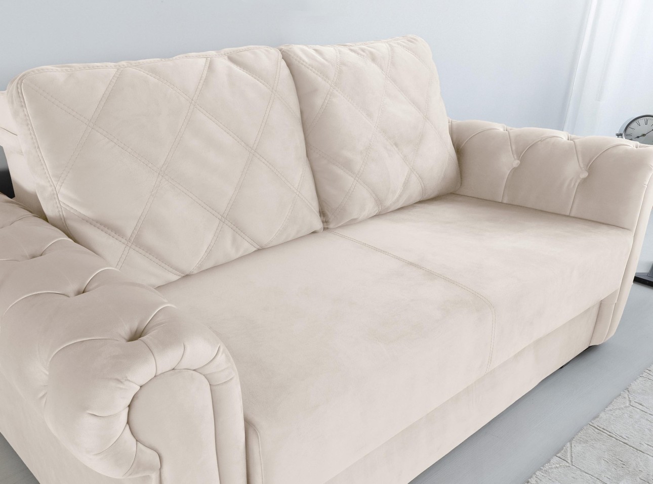 Canapea LUXURY mini, cu ladă de depozitare,1850x1060x850, suprafața dormit 1620x1300.