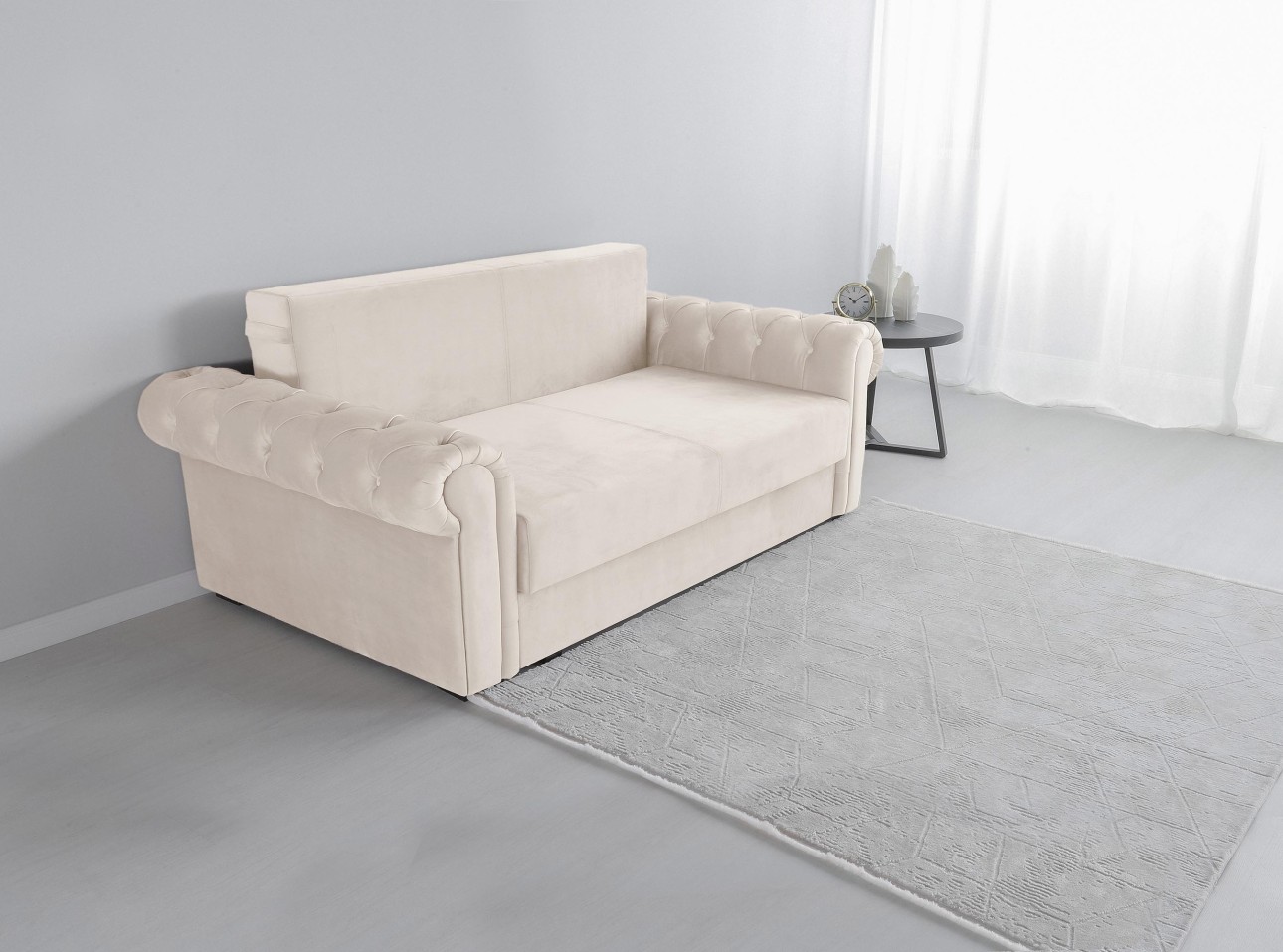 Canapea LUXURY mini, cu ladă de depozitare,1850x1060x850, suprafața dormit 1620x1300.