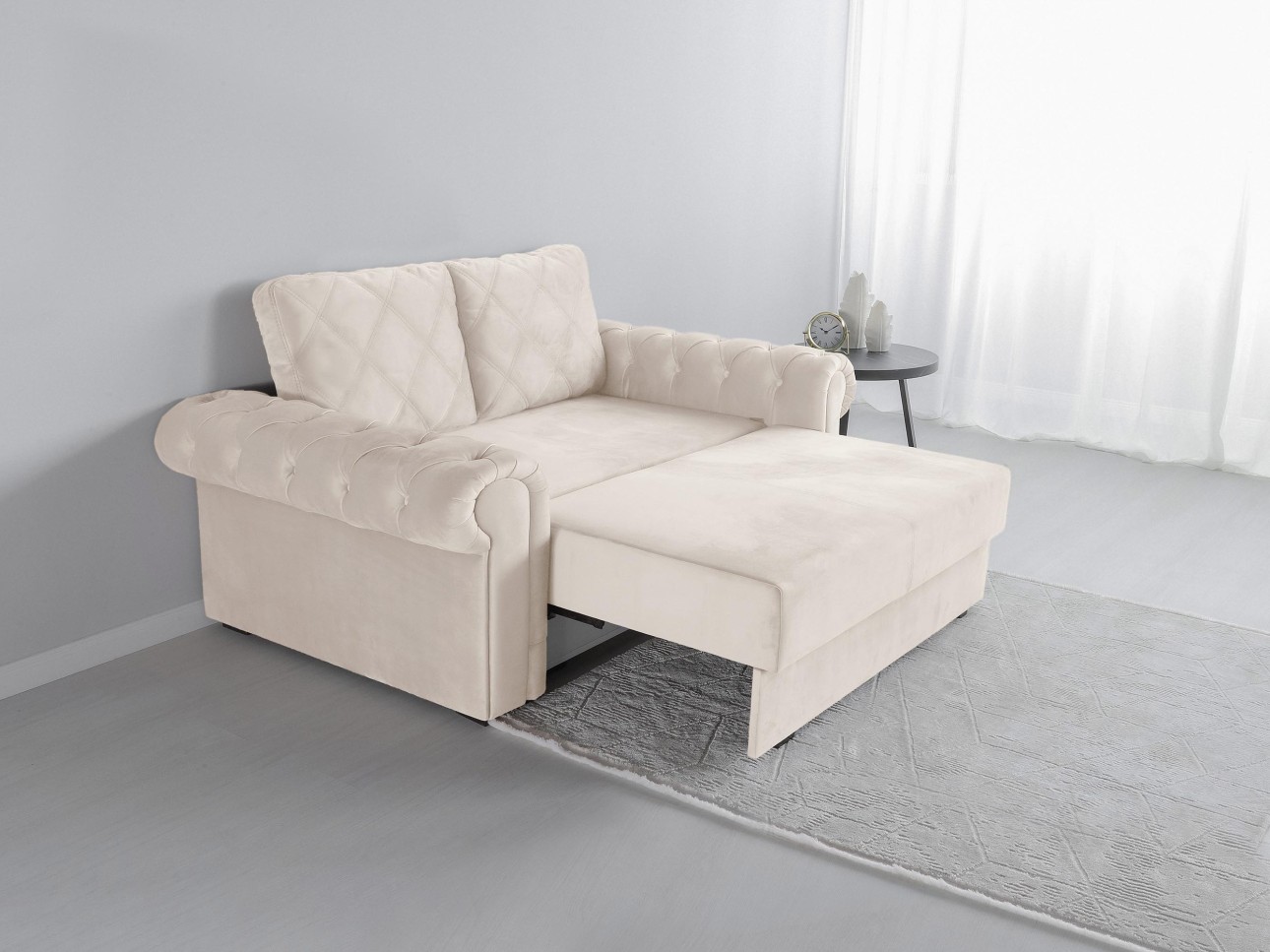 Canapea LUXURY mini, cu ladă de depozitare,1850x1060x850, suprafața dormit 1620x1300.
