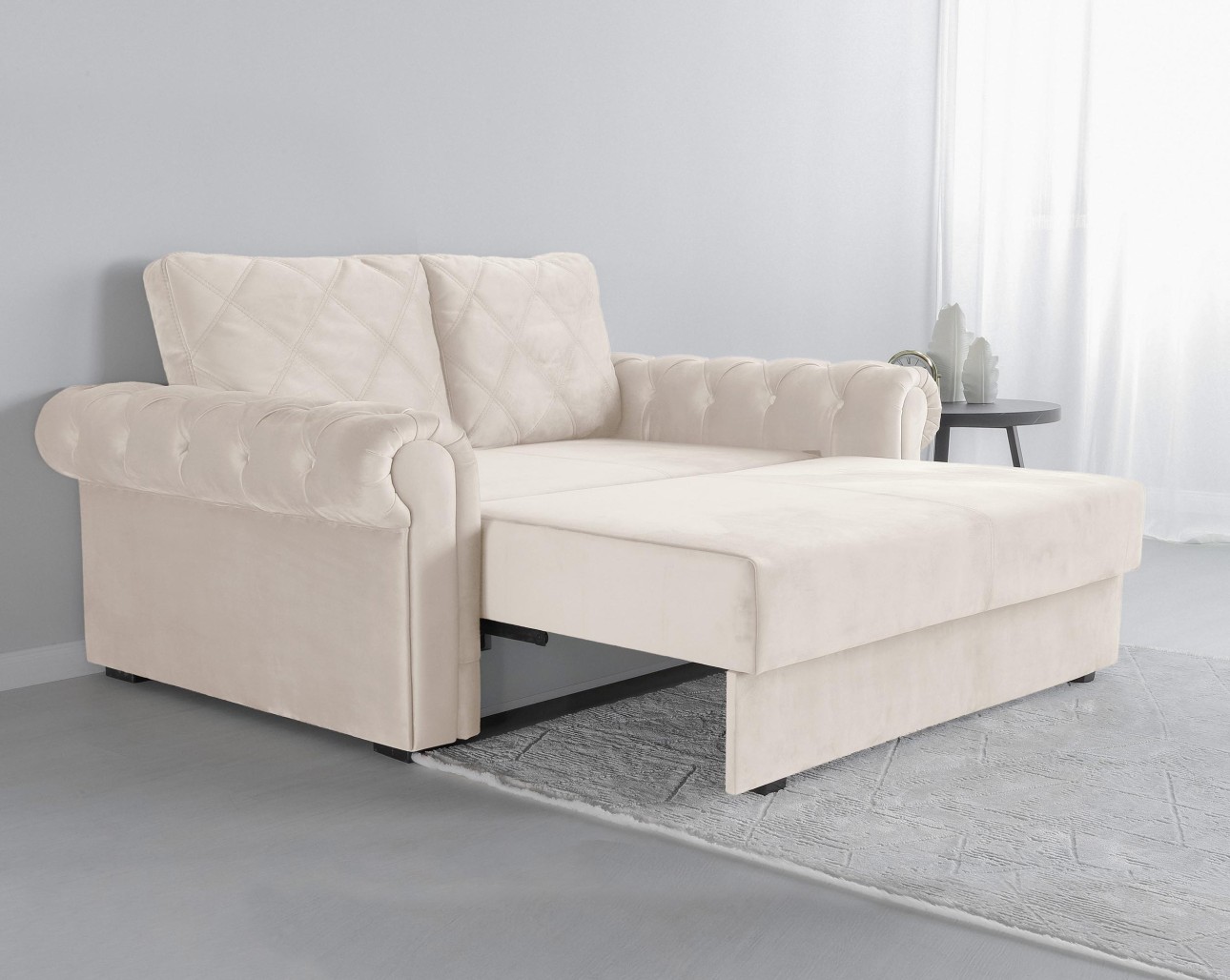 Canapea LUXURY mini, cu ladă de depozitare,1850x1060x850, suprafața dormit 1620x1300.