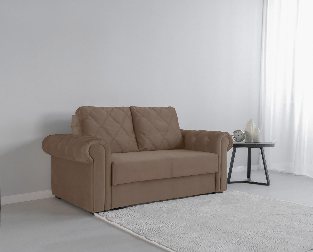 Canapea LUXURY mini, cu ladă de depozitare,1850x1060x850, suprafața dormit 1620x1300.