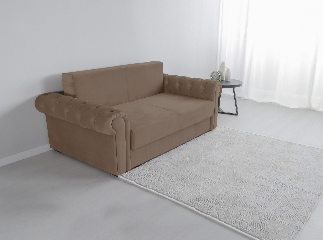 Canapea LUXURY mini, cu ladă de depozitare,1850x1060x850, suprafața dormit 1620x1300.