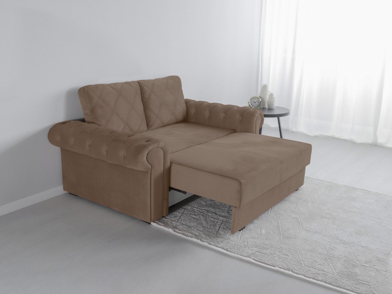 Canapea LUXURY mini, cu ladă de depozitare,1850x1060x850, suprafața dormit 1620x1300.