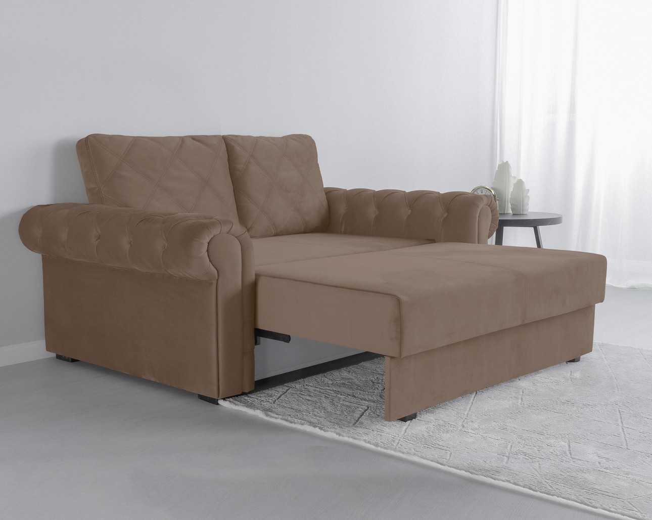 Canapea LUXURY mini, cu ladă de depozitare,1850x1060x850, suprafața dormit 1620x1300.