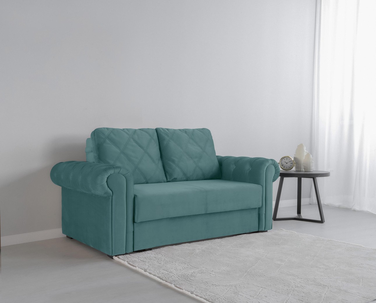 Canapea LUXURY mini, cu ladă de depozitare,1850x1060x850, suprafața dormit 1620x1300.