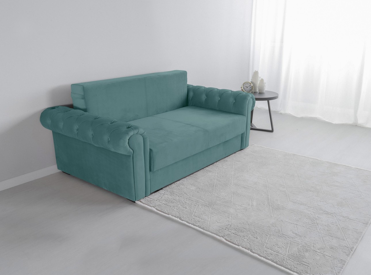 Canapea LUXURY mini, cu ladă de depozitare,1850x1060x850, suprafața dormit 1620x1300.