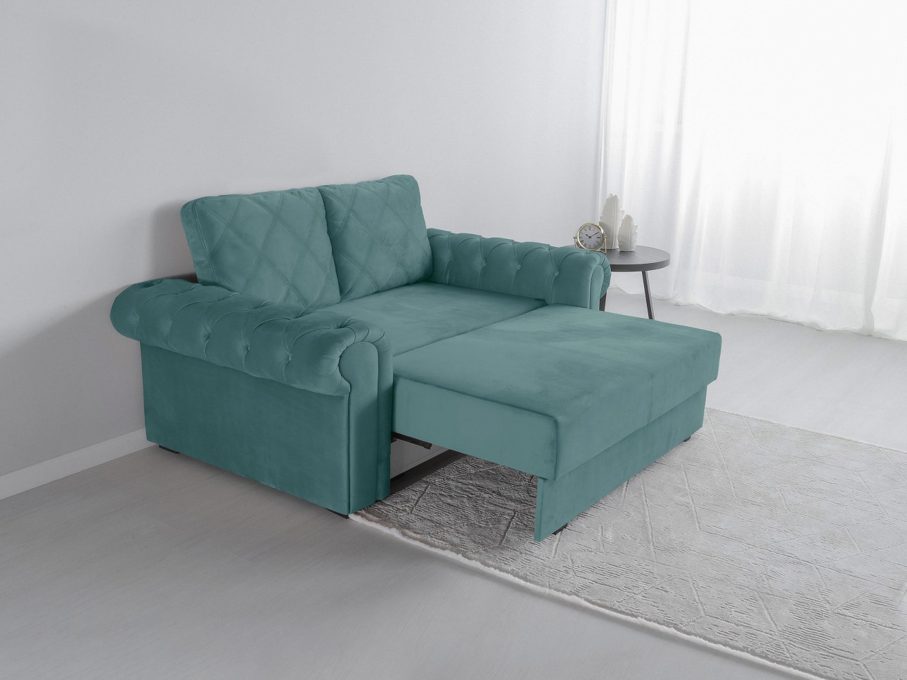 Canapea LUXURY mini, cu ladă de depozitare,1850x1060x850, suprafața dormit 1620x1300.