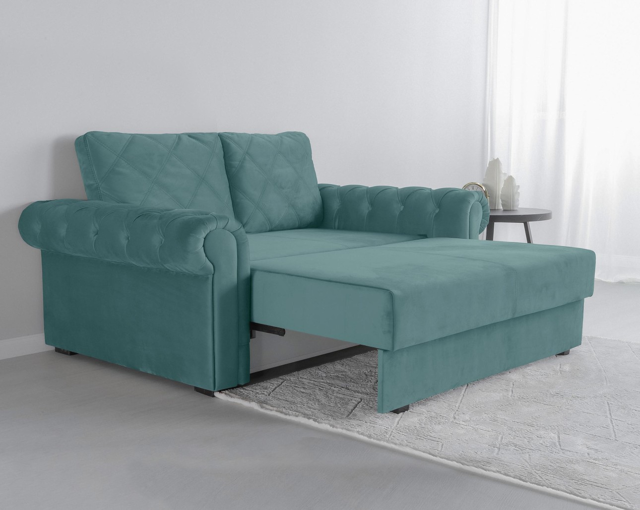 Canapea LUXURY mini, cu ladă de depozitare,1850x1060x850, suprafața dormit 1620x1300.