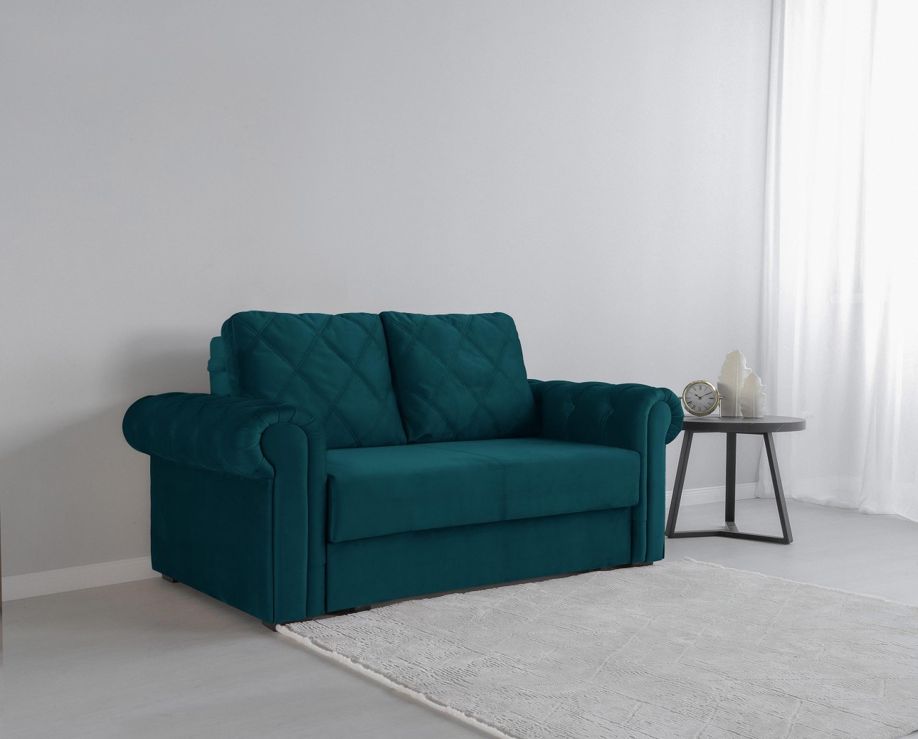 Canapea LUXURY mini, cu ladă de depozitare,1850x1060x850, suprafața dormit 1620x1300.