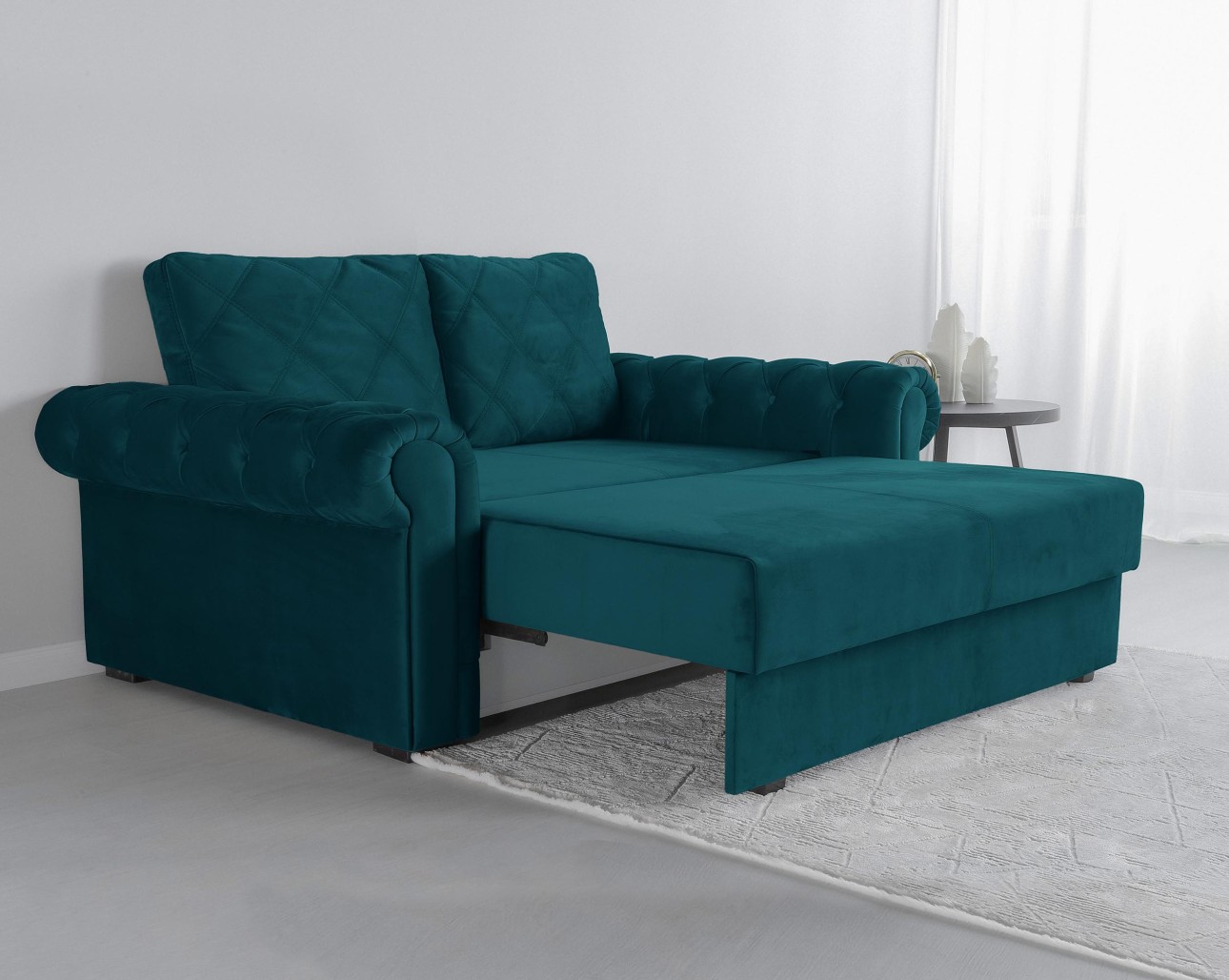 Canapea LUXURY mini, cu ladă de depozitare,1850x1060x850, suprafața dormit 1620x1300.