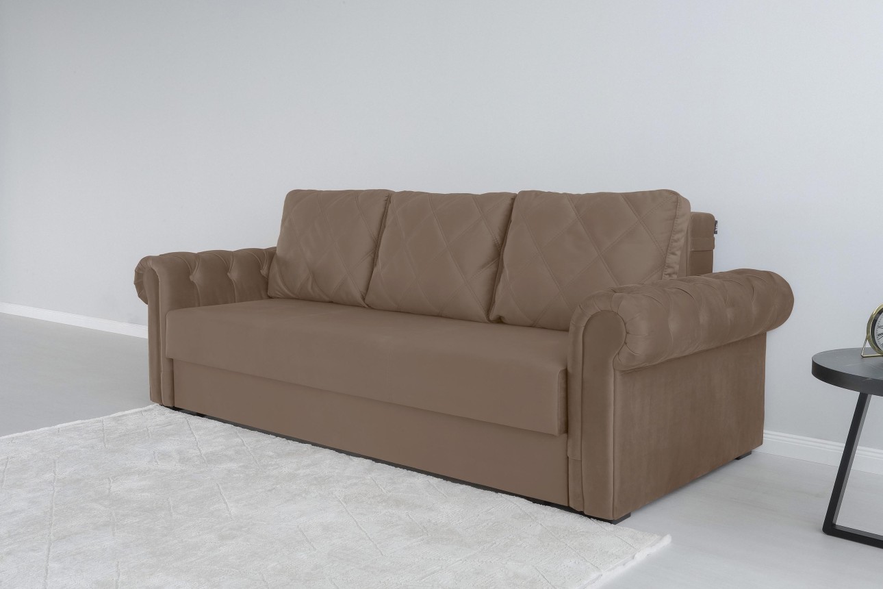 Canapea extensibilă LUXURY, cu ladă de depozitare, 2450x1060x850, suprafața dormit 1960x1600
