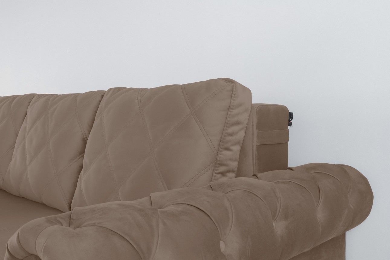 Canapea extensibilă LUXURY, cu ladă de depozitare, 2450x1060x850, suprafața dormit 1960x1600