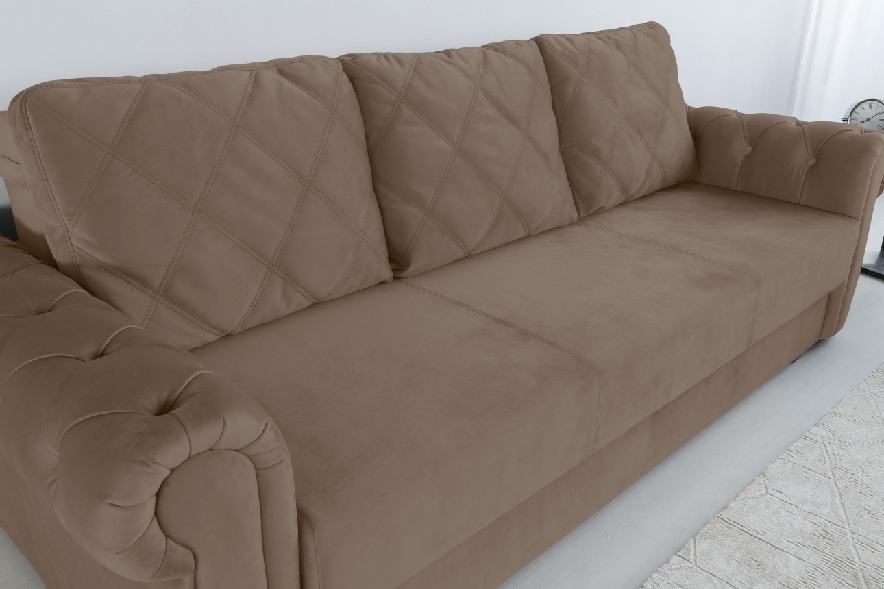 Canapea extensibilă LUXURY, cu ladă de depozitare, 2450x1060x850, suprafața dormit 1960x1600