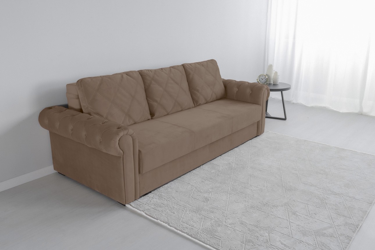 Canapea extensibilă LUXURY, cu ladă de depozitare, 2450x1060x850, suprafața dormit 1960x1600
