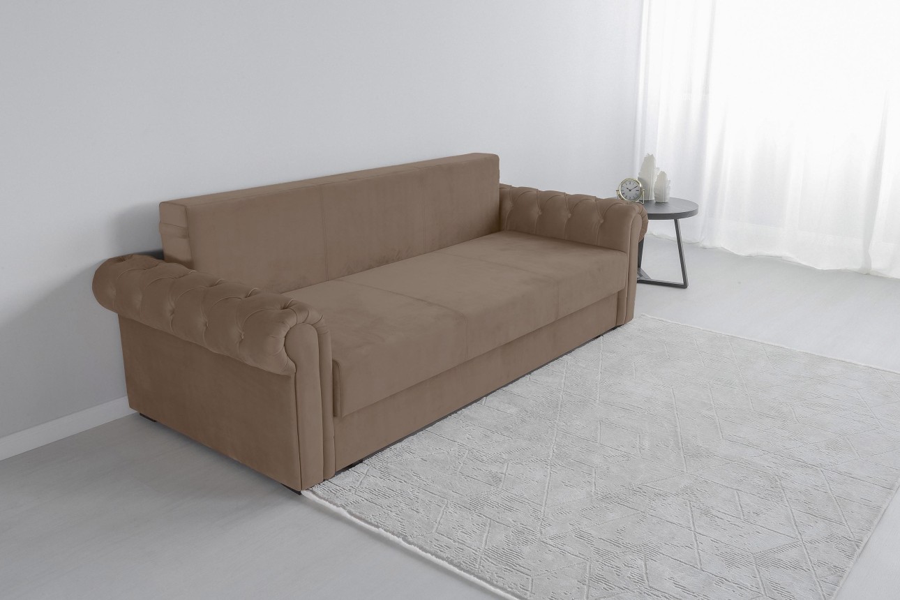 Canapea extensibilă LUXURY, cu ladă de depozitare, 2450x1060x850, suprafața dormit 1960x1600