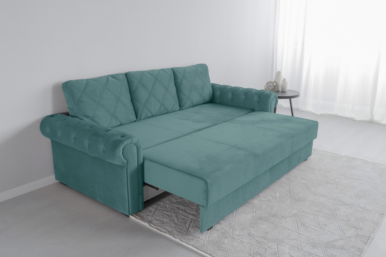 Canapea extensibilă LUXURY, cu ladă de depozitare, 2450x1060x850, suprafața dormit 1960x1600