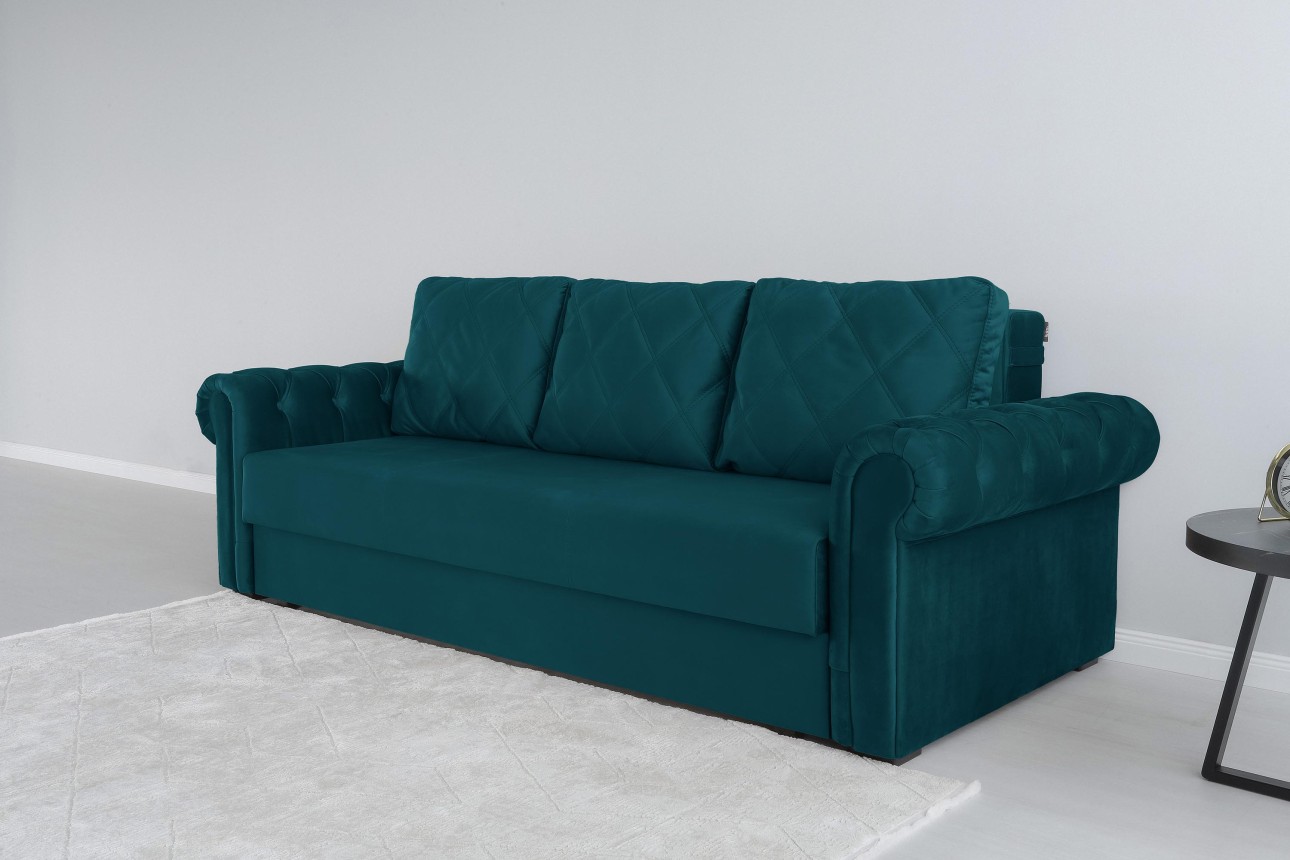 Canapea extensibilă LUXURY, cu ladă de depozitare, 2450x1060x850, suprafața dormit 1960x1600