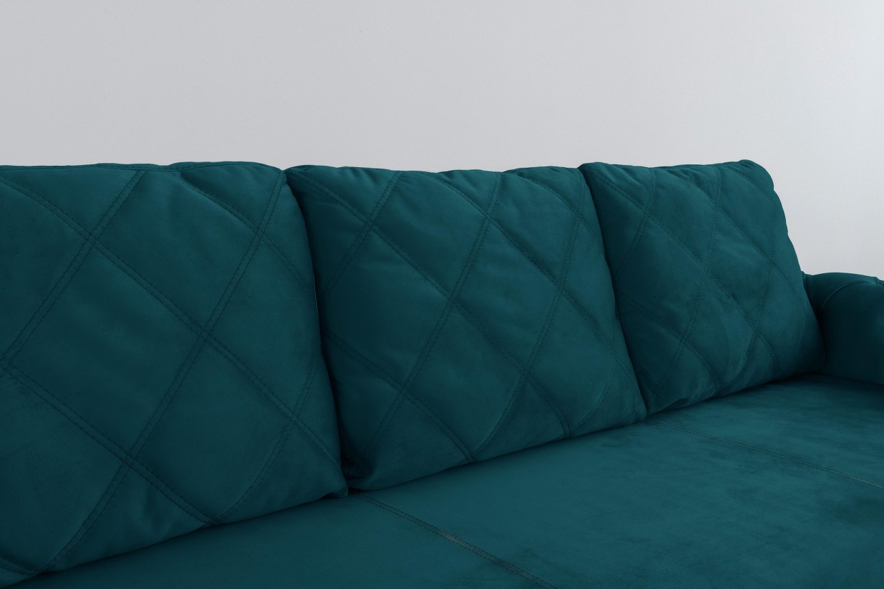 Canapea extensibilă LUXURY, cu ladă de depozitare, 2450x1060x850, suprafața dormit 1960x1600