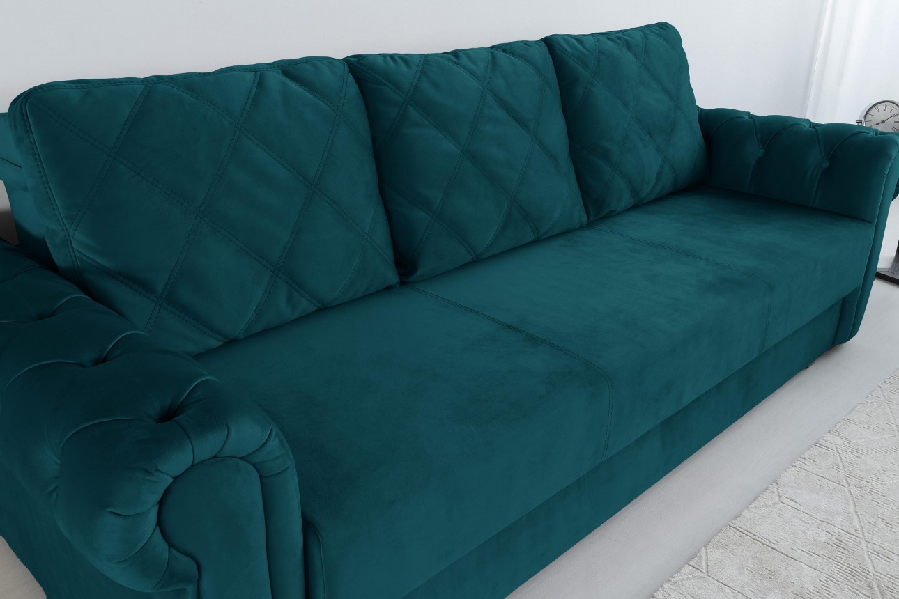 Canapea extensibilă LUXURY, cu ladă de depozitare, 2450x1060x850, suprafața dormit 1960x1600