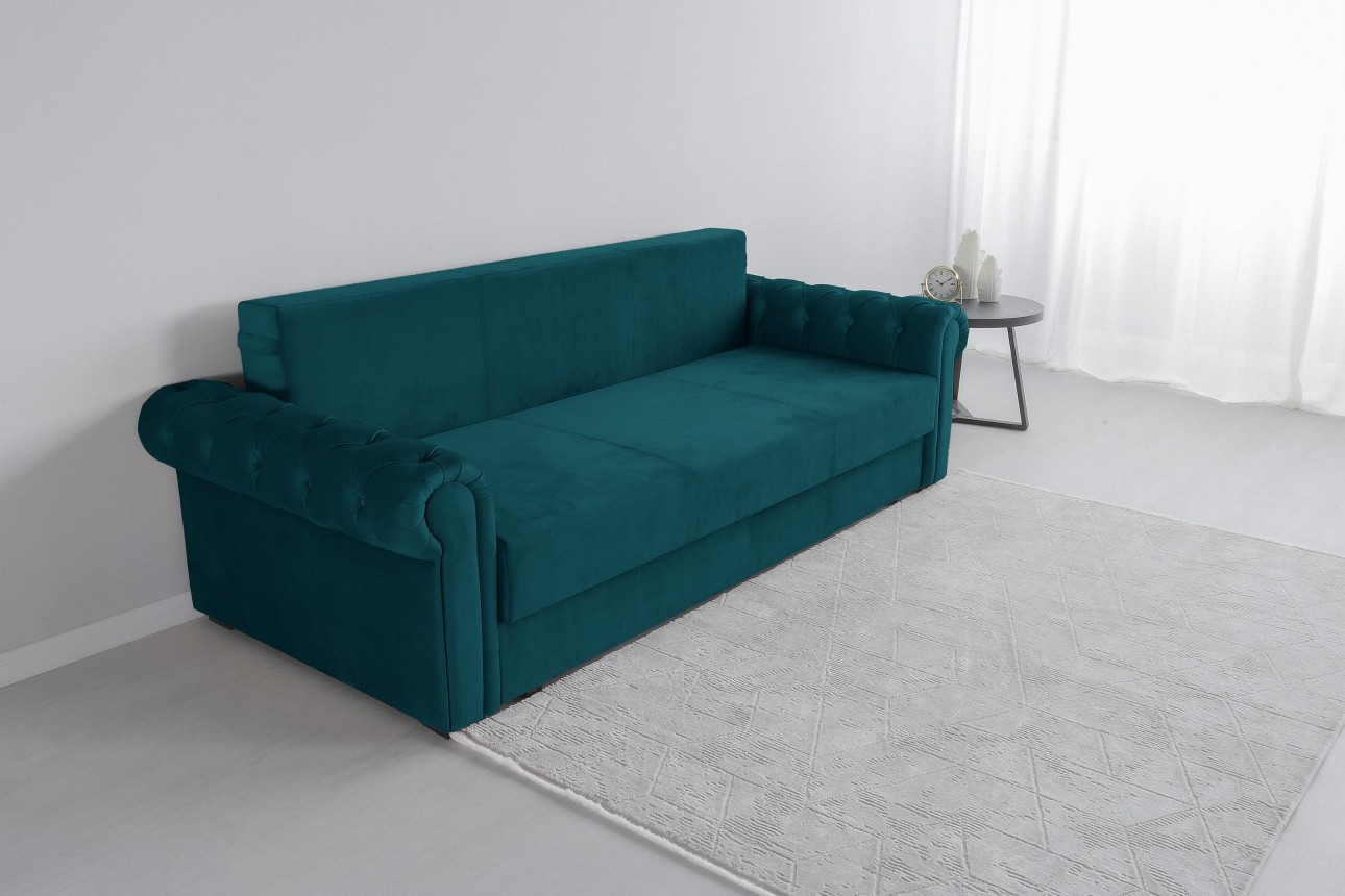 Canapea extensibilă LUXURY, cu ladă de depozitare, 2450x1060x850, suprafața dormit 1960x1600