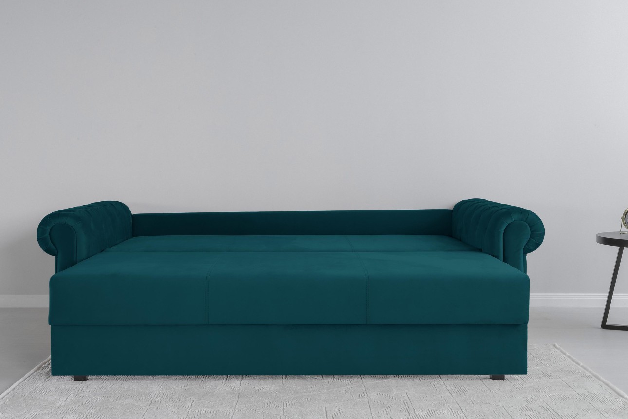 Canapea extensibilă LUXURY, cu ladă de depozitare, 2450x1060x850, suprafața dormit 1960x1600