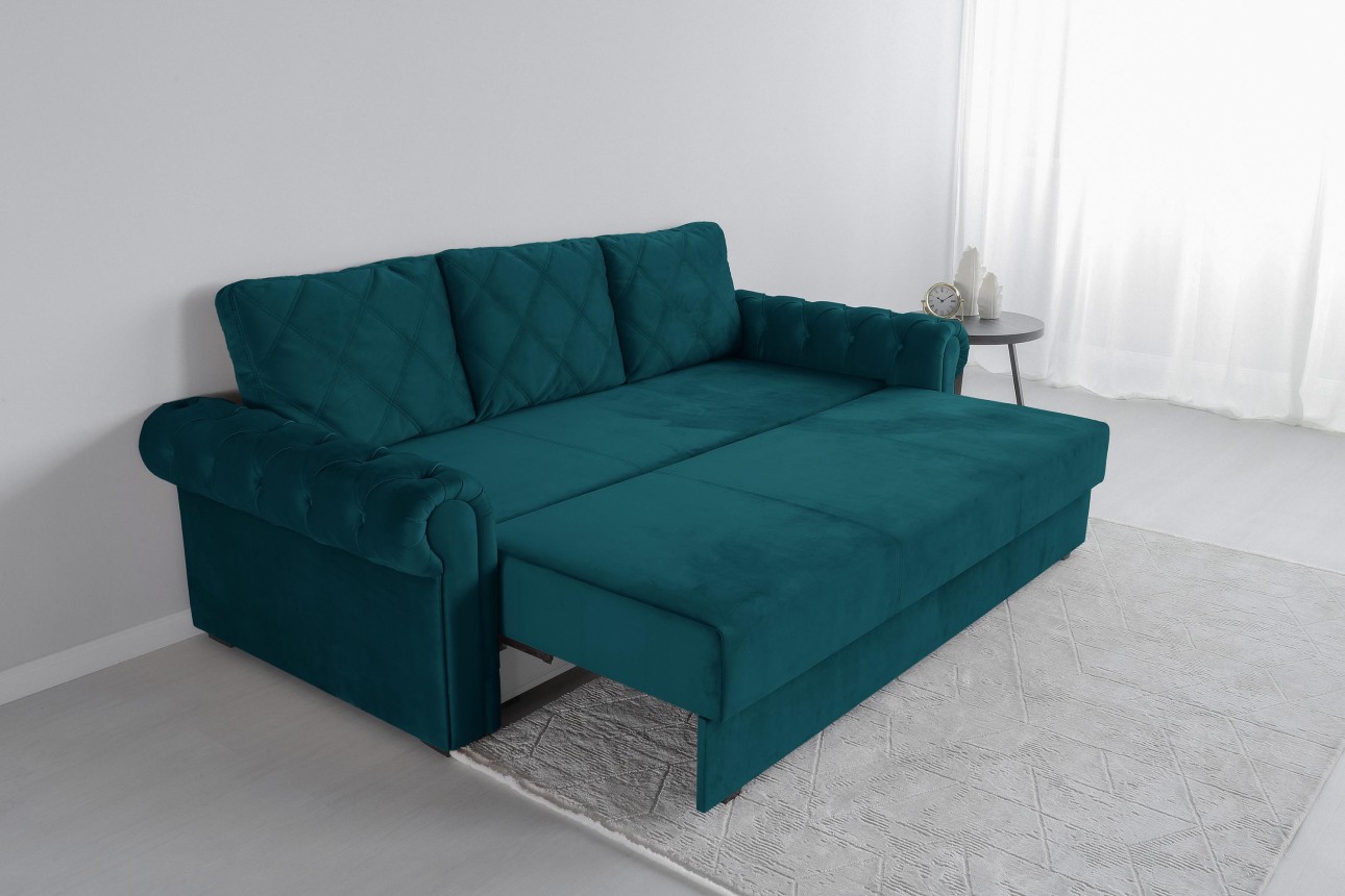Canapea extensibilă LUXURY, cu ladă de depozitare, 2450x1060x850, suprafața dormit 1960x1600