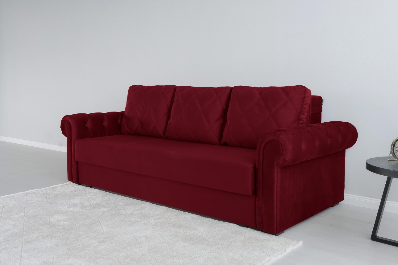 Canapea extensibilă LUXURY, cu ladă de depozitare, 2450x1060x850, suprafața dormit 1960x1600