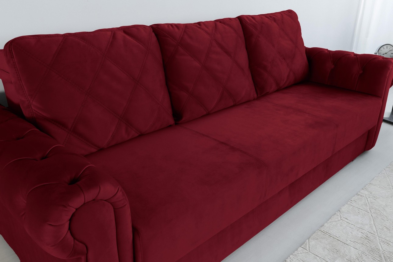 Canapea extensibilă LUXURY, cu ladă de depozitare, 2450x1060x850, suprafața dormit 1960x1600