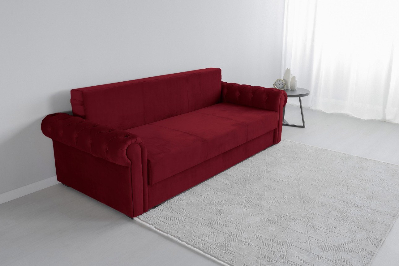 Canapea extensibilă LUXURY, cu ladă de depozitare, 2450x1060x850, suprafața dormit 1960x1600