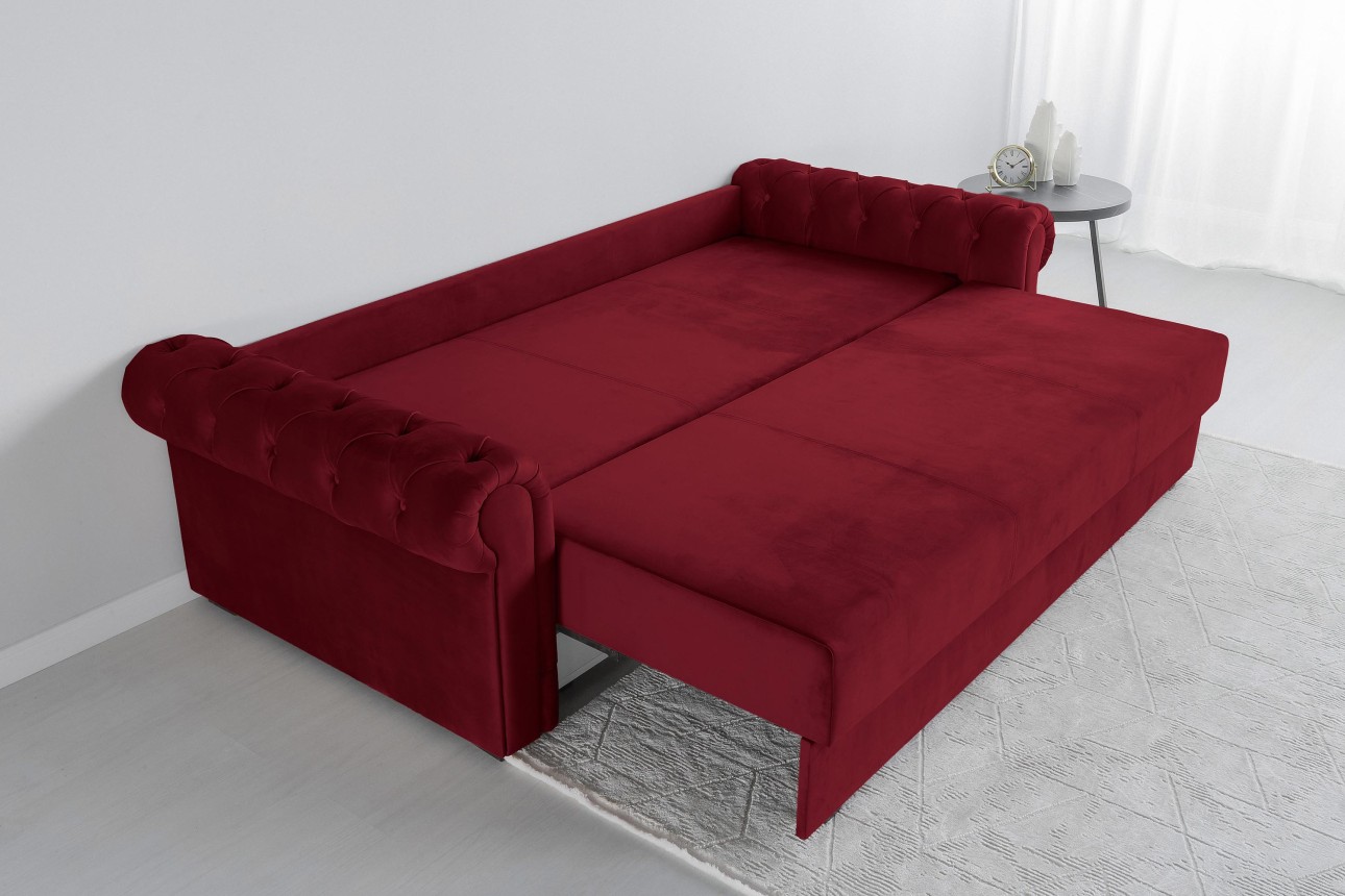 Canapea extensibilă LUXURY, cu ladă de depozitare, 2450x1060x850, suprafața dormit 1960x1600