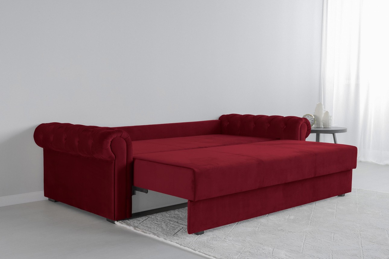 Canapea extensibilă LUXURY, cu ladă de depozitare, 2450x1060x850, suprafața dormit 1960x1600