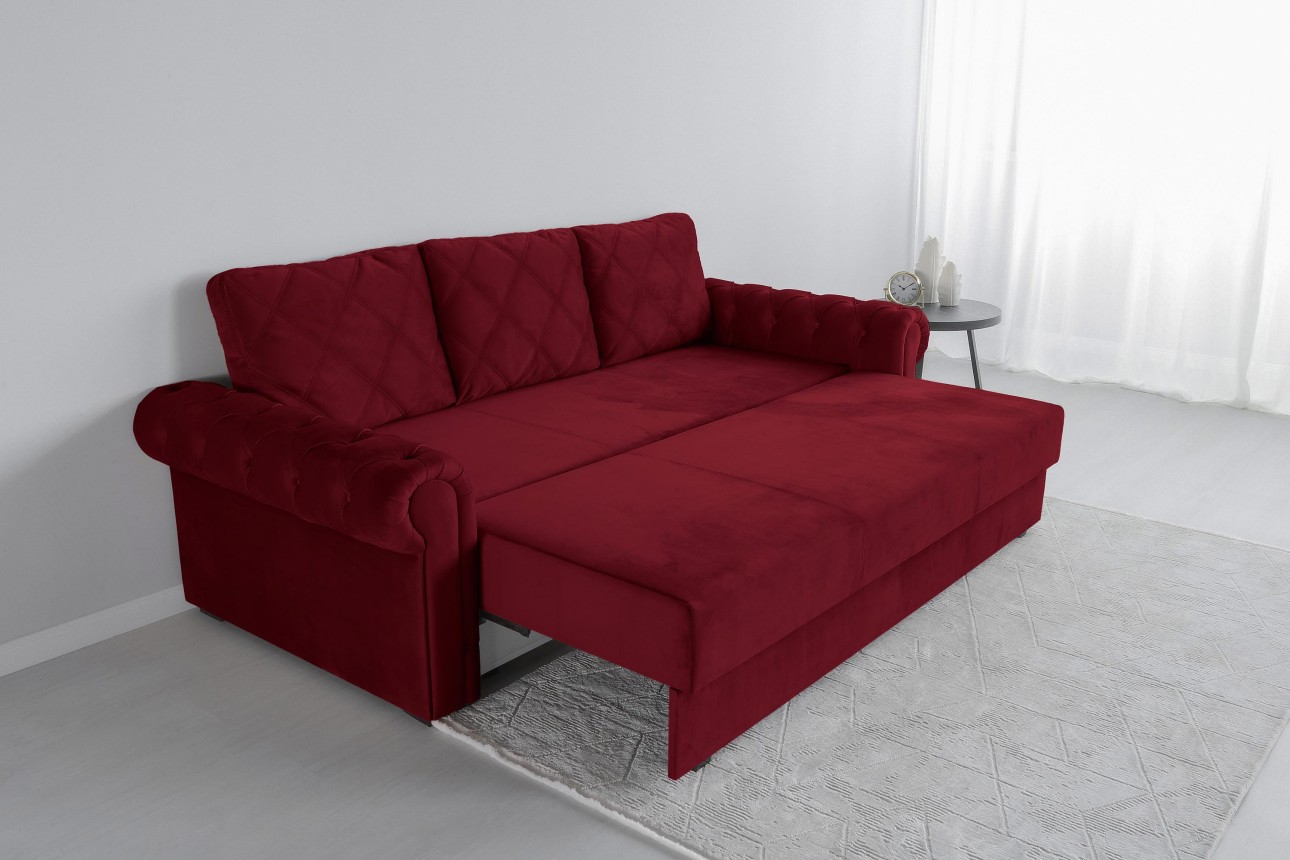 Canapea extensibilă LUXURY, cu ladă de depozitare, 2450x1060x850, suprafața dormit 1960x1600