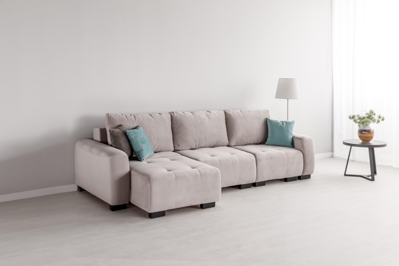 Canapea modulară KING 3 (700), cu lada depozitare, 2650x1170x720 mm, spațiu de dormit 2100x1600 mm.
