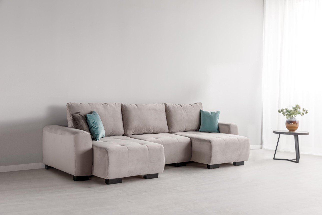 Canapea modulară KING 3 (700), cu lada depozitare, 2650x1170x720 mm, spațiu de dormit 2100x1600 mm.