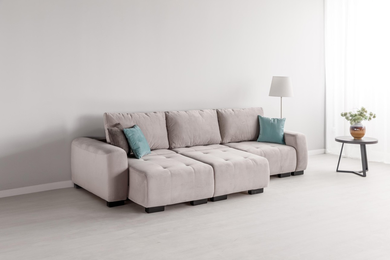 Canapea modulară KING 3 (700), cu lada depozitare, 2650x1170x720 mm, spațiu de dormit 2100x1600 mm.