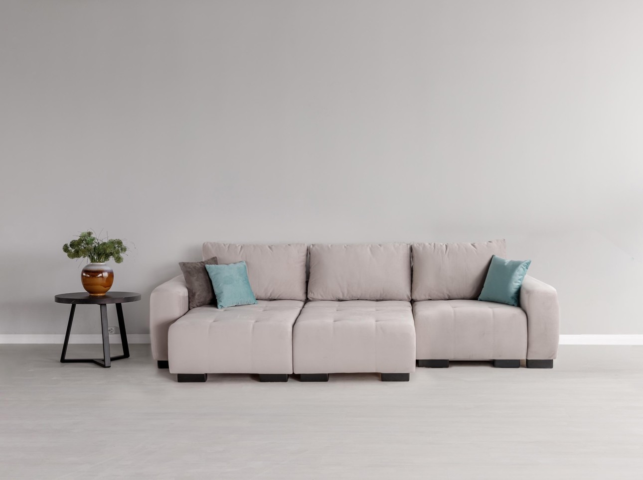 Canapea modulară KING 3 (700), cu lada depozitare, 2650x1170x720 mm, spațiu de dormit 2100x1600 mm.