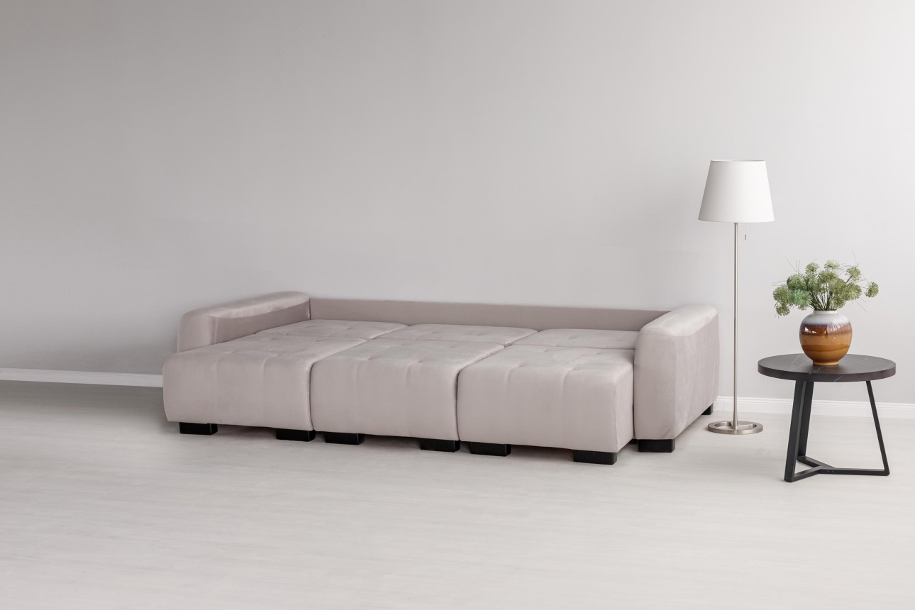 Canapea modulară KING 3 (700), cu lada depozitare, 2650x1170x720 mm, spațiu de dormit 2100x1600 mm.