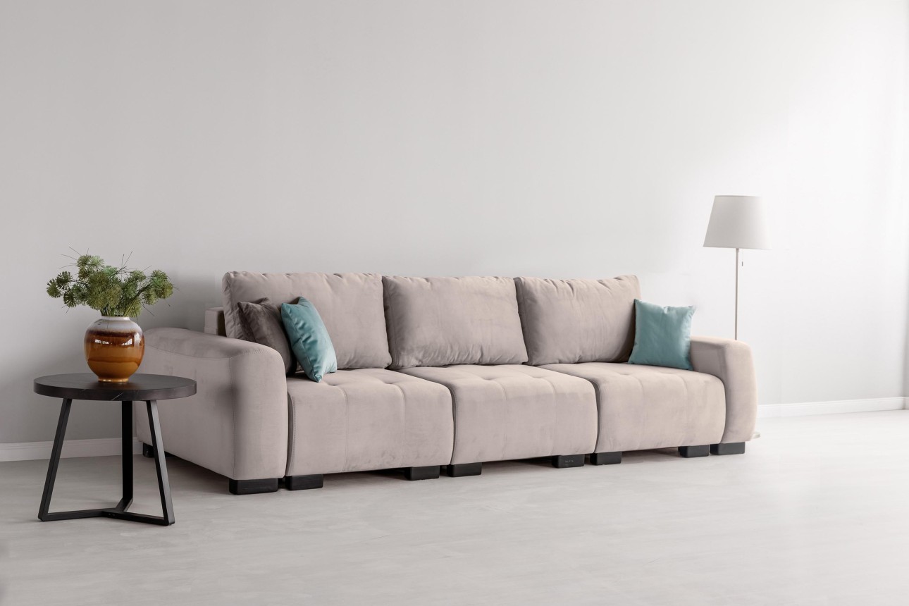 Canapea modulară KING 3 (700), cu lada depozitare, 2650x1170x720 mm, spațiu de dormit 2100x1600 mm.