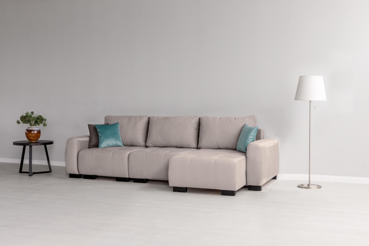 Canapea modulară KING 3 (700), cu lada depozitare, 2650x1170x720 mm, spațiu de dormit 2100x1600 mm.