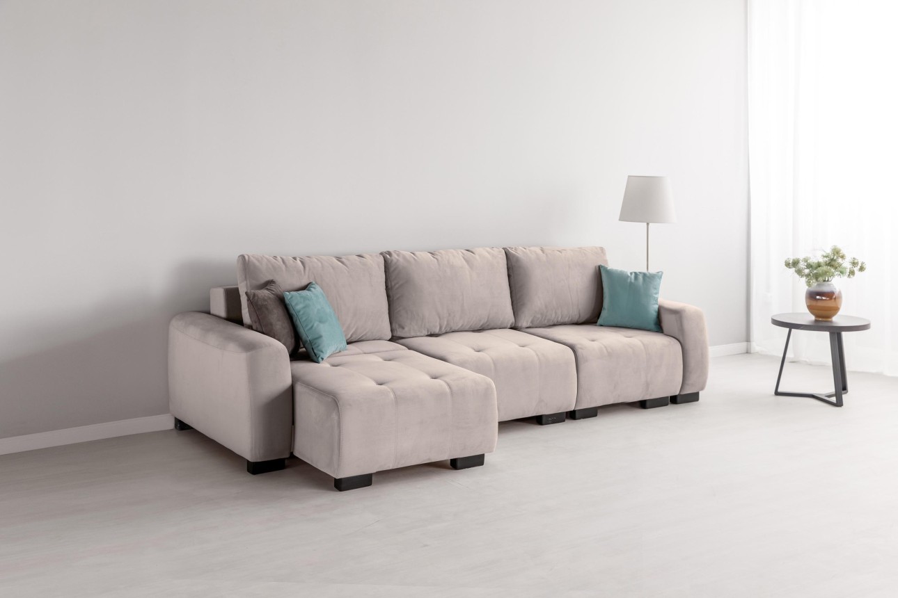 Canapea modulară KING 3 (700), cu lada depozitare, 2650x1170x720 mm, spațiu de dormit 2100x1600 mm.