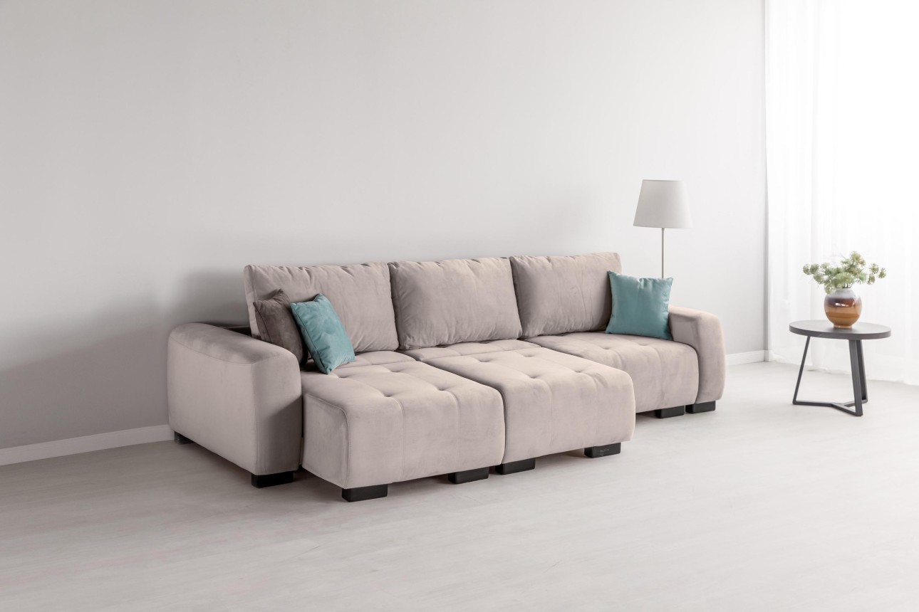 Canapea modulară KING 3 (700), cu lada depozitare, 2650x1170x720 mm, spațiu de dormit 2100x1600 mm.