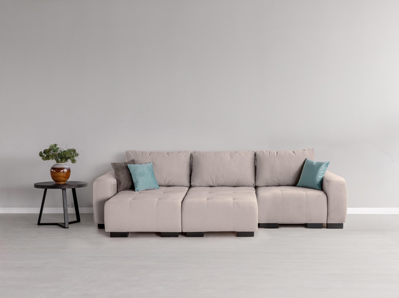 Canapea modulară KING 3 (700), cu lada depozitare, 2650x1170x720 mm, spațiu de dormit 2100x1600 mm.