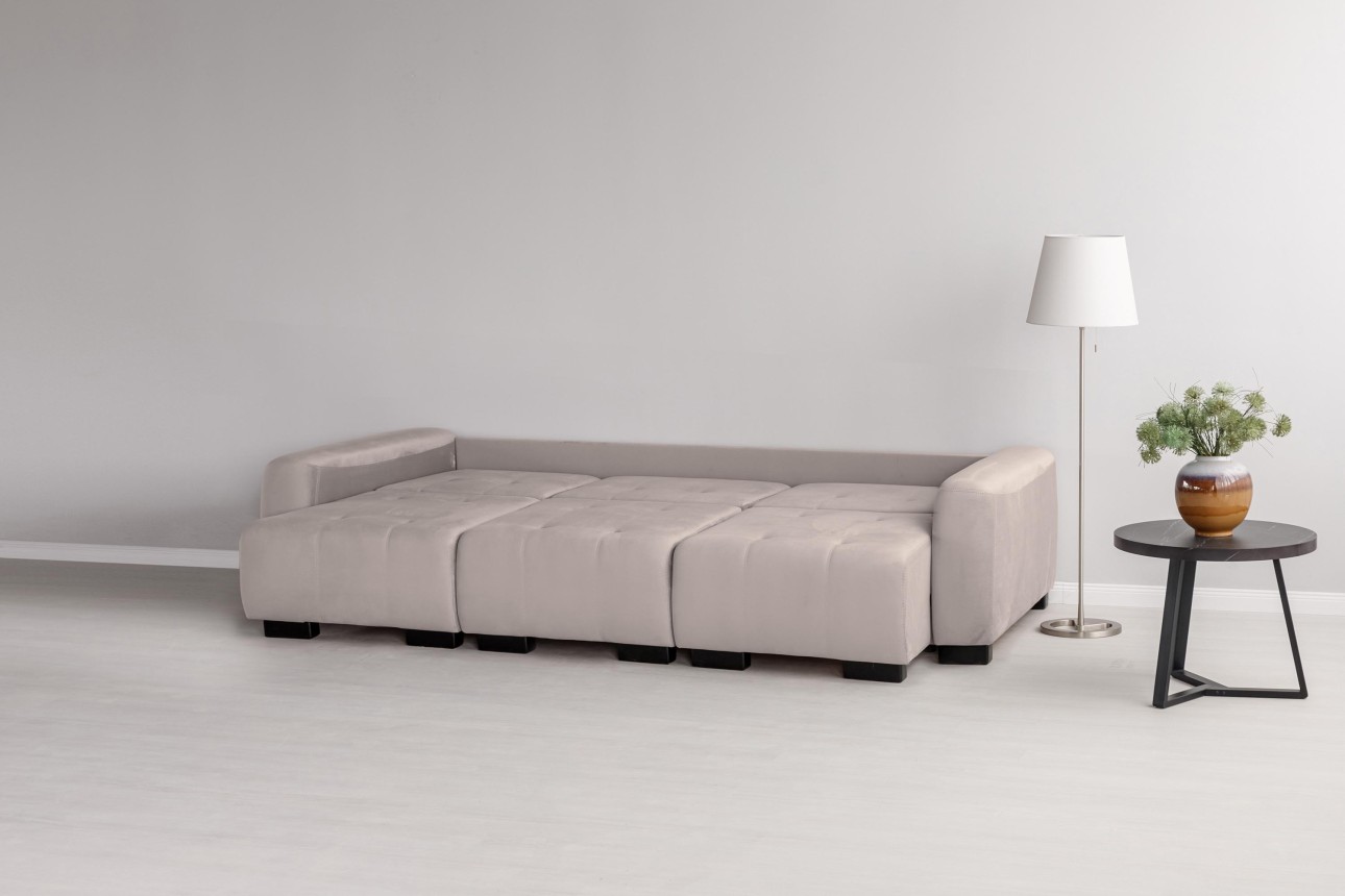 Canapea modulară KING 3 (700), cu lada depozitare, 2650x1170x720 mm, spațiu de dormit 2100x1600 mm.