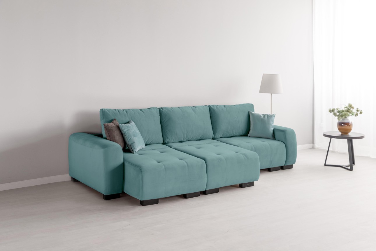 Canapea modulară KING 3 (700), cu lada depozitare, 2650x1170x720 mm, spațiu de dormit 2100x1600 mm.