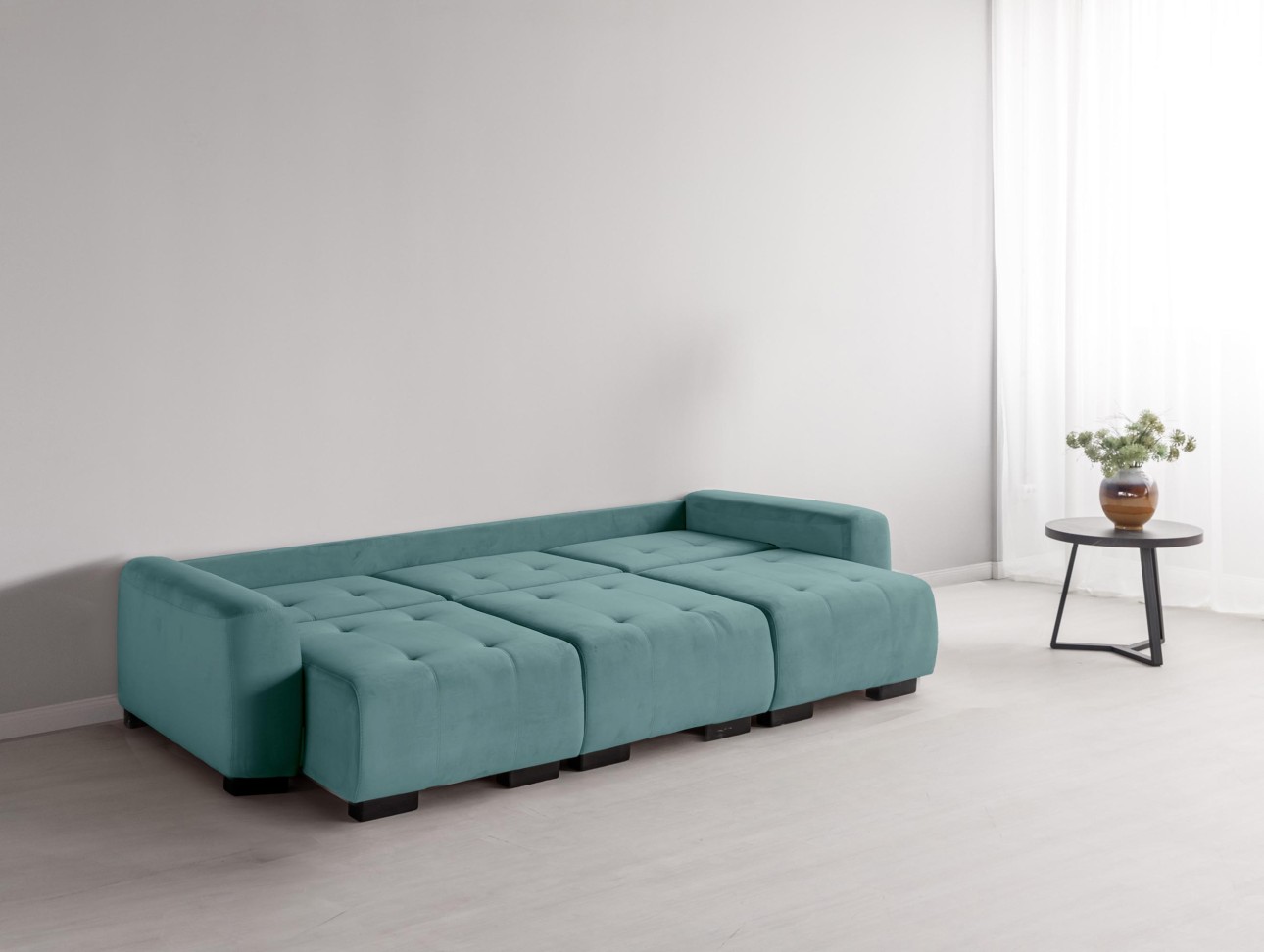 Canapea modulară KING 3 (700), cu lada depozitare, 2650x1170x720 mm, spațiu de dormit 2100x1600 mm.