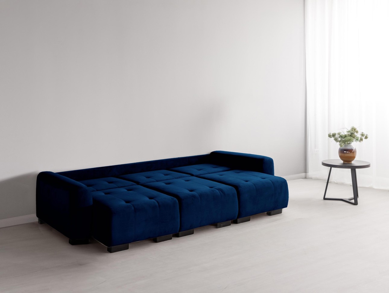 Canapea modulară KING 3 (700), cu lada depozitare, 2650x1170x720 mm, spațiu de dormit 2100x1600 mm.