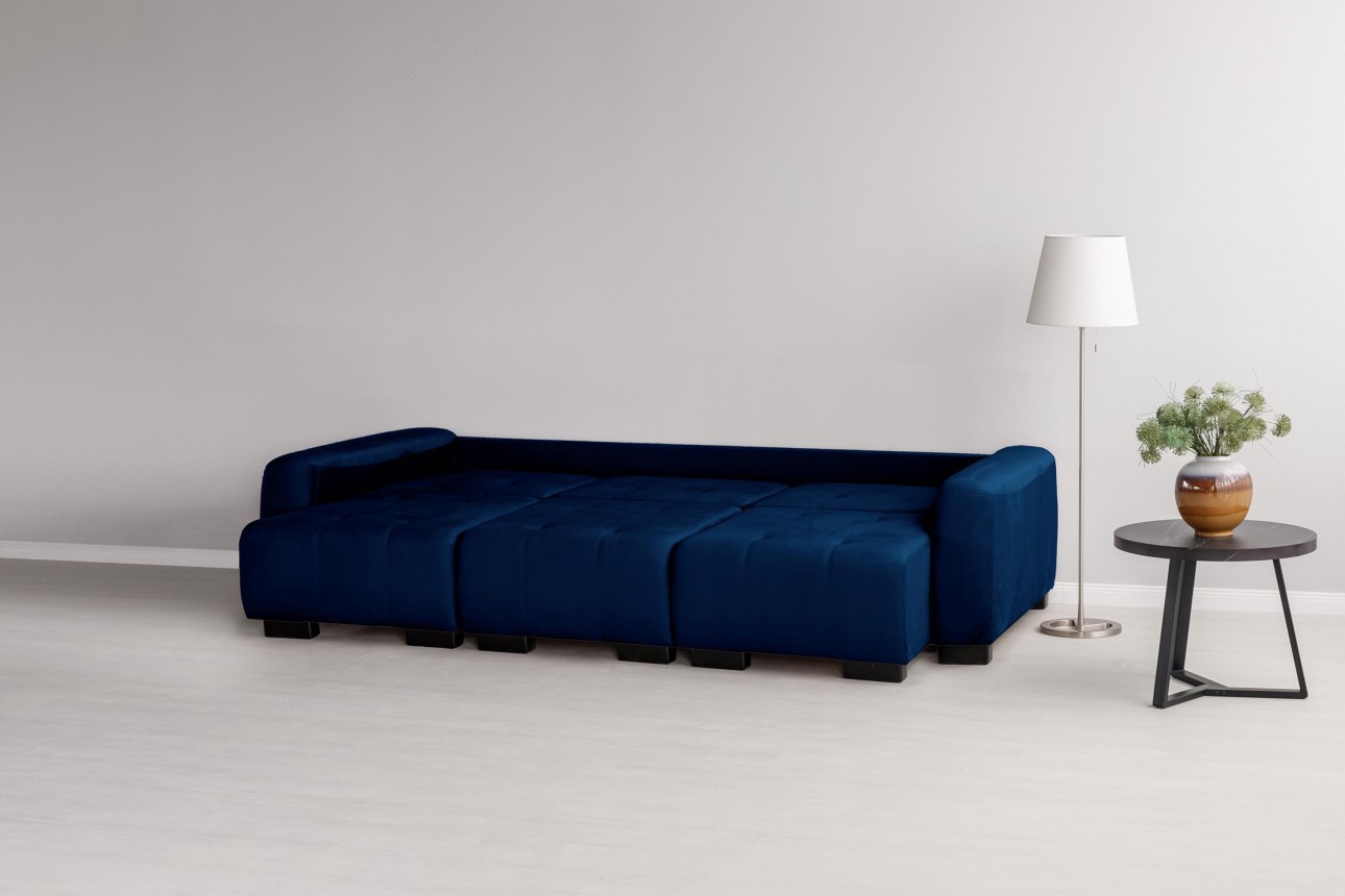 Canapea modulară KING 3 (700), cu lada depozitare, 2650x1170x720 mm, spațiu de dormit 2100x1600 mm.
